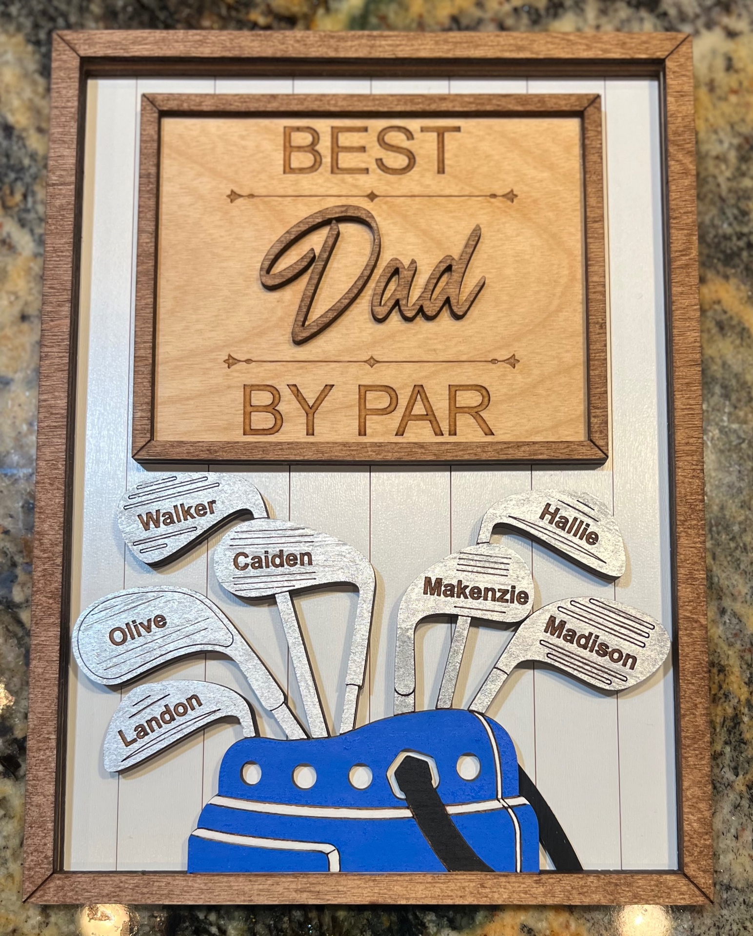 Best Dad By Par — Golf Plaque